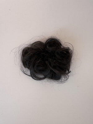 Hairbun Donut Chatain très foncé bouclé